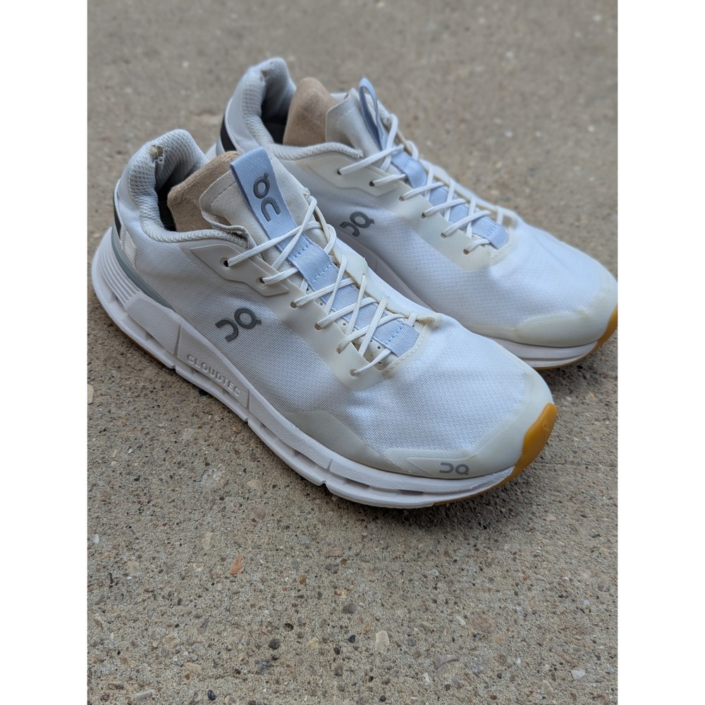 On Cloud Running Shoes Womens 8.5 White Gum CloudTec Sneakers 26.98223